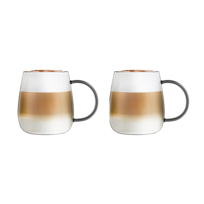 Vialli Design - Set de 2 tasses Bolla avec anse grise 400 ml