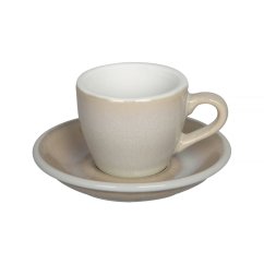 Loveramics Egg — šálka s podšálkou na espresso 80 ml, slonovinová