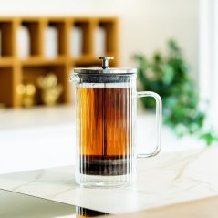 Vialli Design Tulip – French press 1 l – argintiu mat