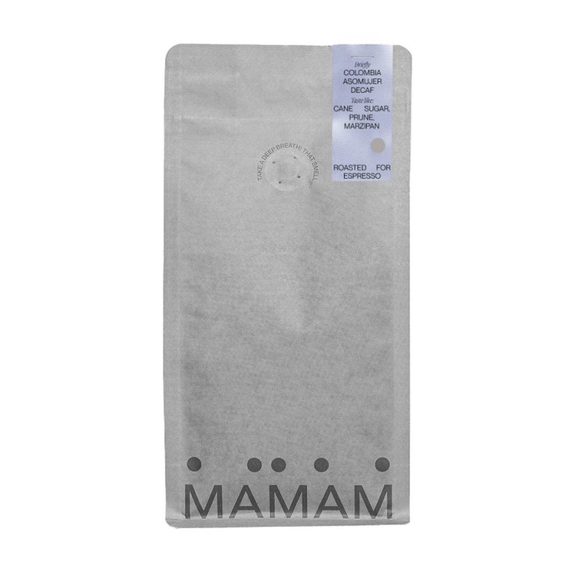 MAMAM - Kolumbien Asomujer entkoffeiniert Espresso 250 g MAMAM - Kolumbien Asomujer entkoffeiniert Espresso 250 g