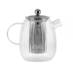 Vialli Design - Kanvica Tulip na prípravu nápojov s filtrom, Strieborná matná, 1 l