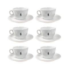 La Marzocco - Lion Sada 6 šálok a tanierikov na cappuccino 210 ml - Biela