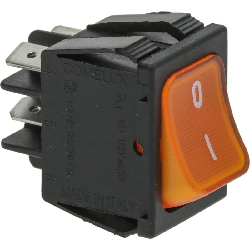 Bipolární vypínač oranžový 16a 250v