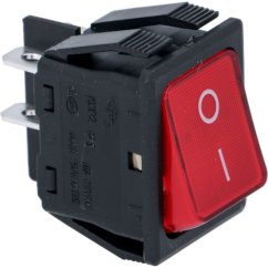 Interrupteur bipolaire rouge 16a 250v