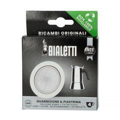 Bialetti – Dichtung und Sieb für Stahl-Espressokocher 4tz