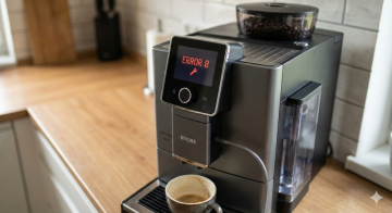 Ako vyzerá chyba Error 8 na kávovare Nivona – porucha sparovacej jednotky.