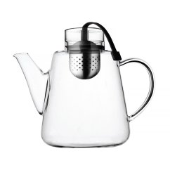 Vialli Design - Kanvica Amo na prípravu nápojov s filtrom, Čierna, 1,5 l