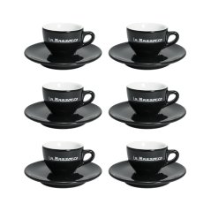 La Marzocco Strada — súprava 6 šálok a podšálok espresso, 65 ml, čierne