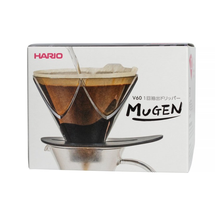 Hario - V60 Kunststoff One Pour Dripper MUGEN - Schwarz