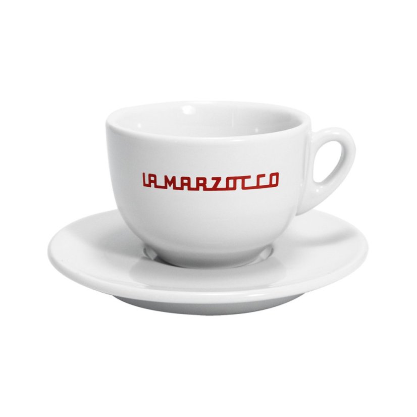 La Marzocco Linea — sada 6 šálků a podšálků cappuccino, 210 ml, černé