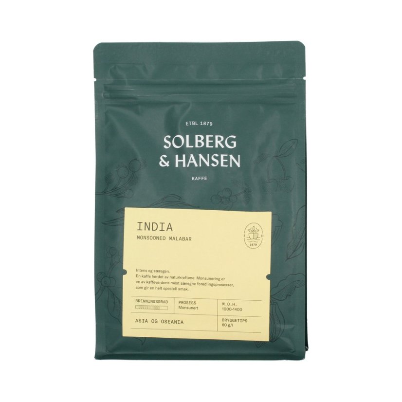 Solberg & Hansen - Indien Monsooned Malabar AA Filterkaffee 250 g