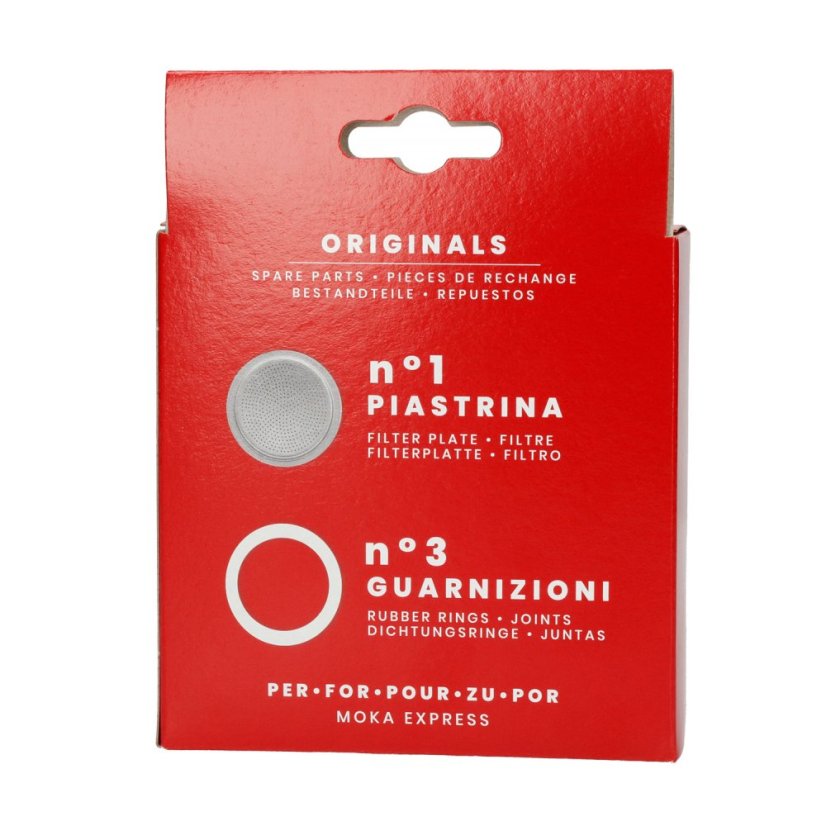 Bialetti - 3 tesnenia + sitko pre hliníkové kávovary 12tz