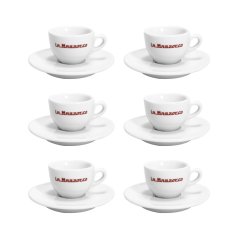 La Marzocco Strada — súprava 6 šálok a podšálok espresso, 65 ml, biele
