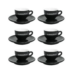 La Marzocco Linea — súprava 6 šálok a podšálok espresso, 65 ml, čierne