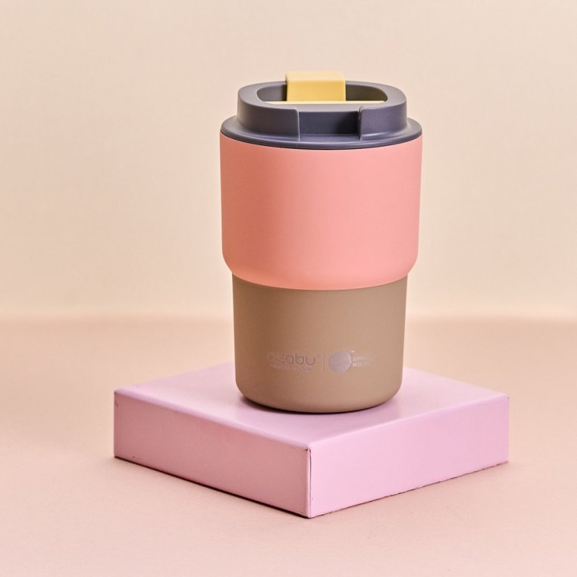 Asobu - Mini Pick Me Up Pastel Orange - 360 ml Travel Mug
