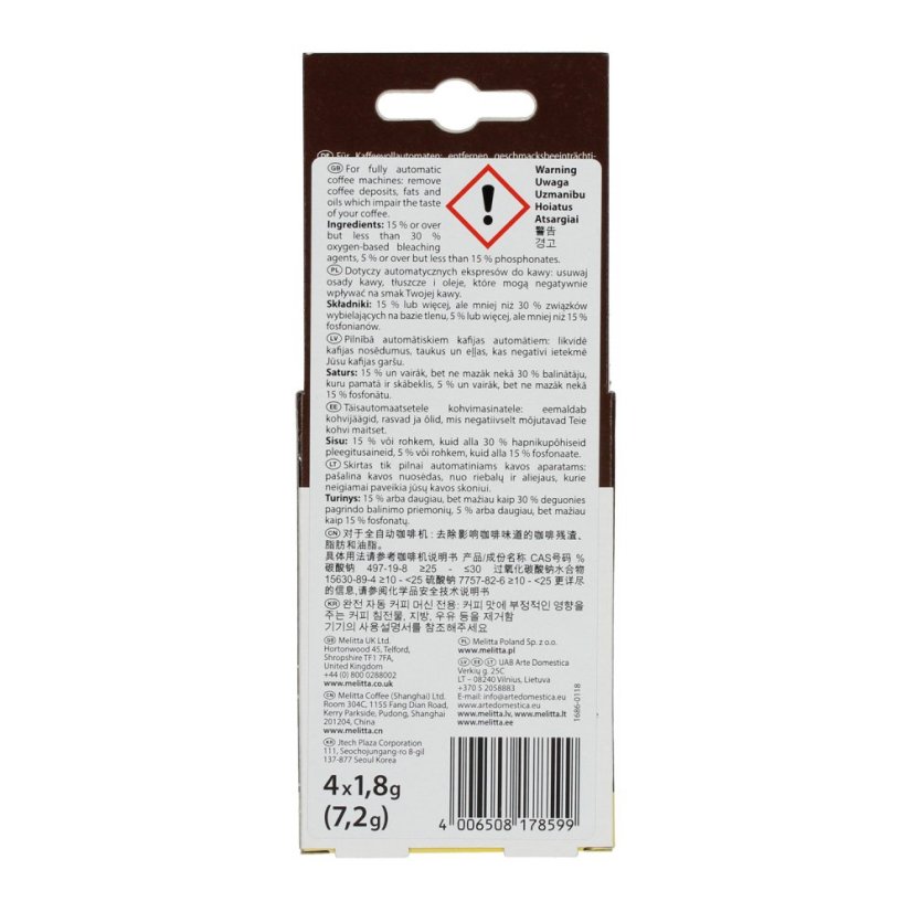 Melitta Perfect Clean Tabs - 4 Stück