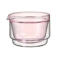 Hario – Dvouplášťová matcha miska 300 ml – růžová