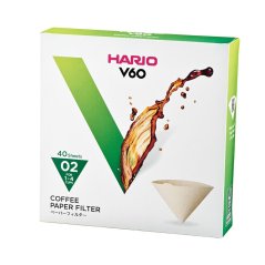 Hario - Hnedé papierové filtre Misarashi - V60-02 - 40 kusov