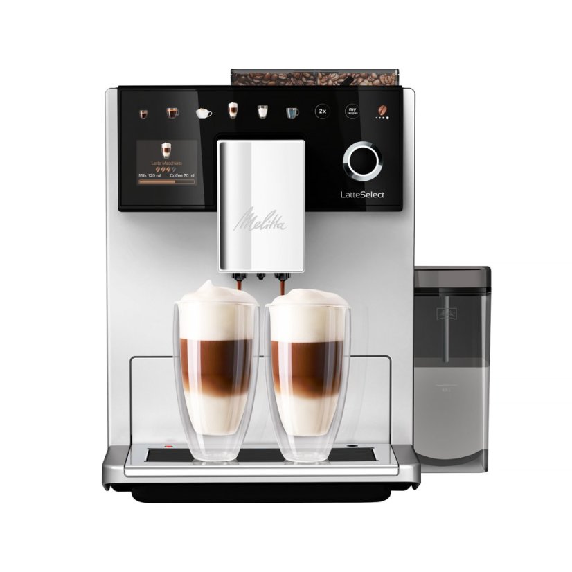 Melitta LatteSelect Facelift Frosted Silver – automatický kávovar