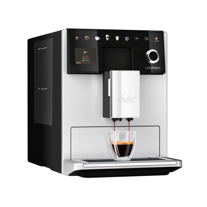 Melitta LatteSelect Facelift Frosted Silver – automatický kávovar