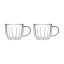 Vialli Design - Set de 2 Tazas de Vidrio de Doble Pared 250ml