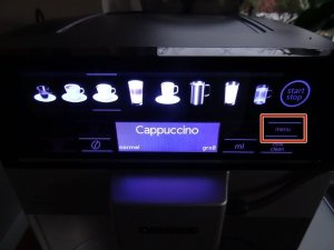 Siemens EQ6 servisné menu
