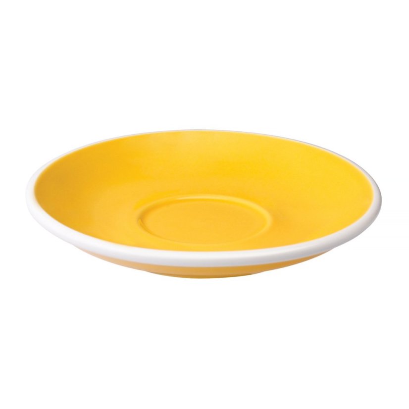 Loveramics Egg — taza con platillo Flat White 150 ml, amarillo