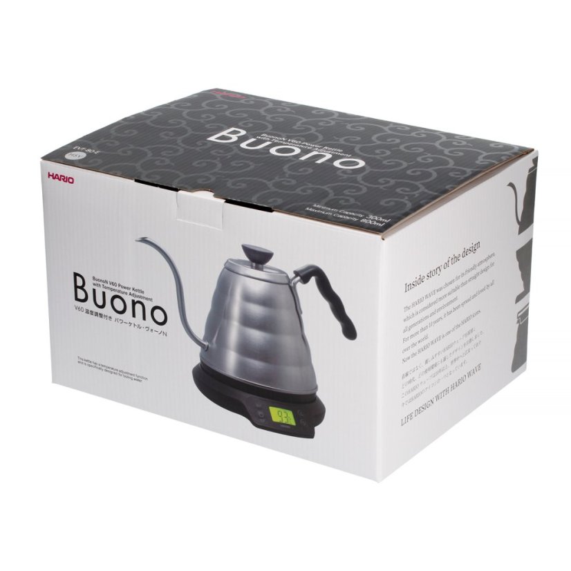 Hario V60 Power Buono Wasserkocher mit Temperaturregelung - 0,8 l
