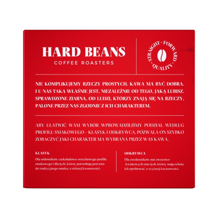 Hard Beans – Polska Parzucha – mletá káva 250 g