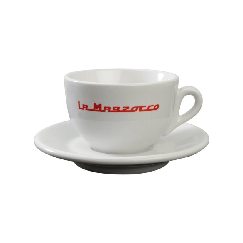 La Marzocco Strada — súprava 6 šálok a podšálok cappuccino, 210 ml, biele