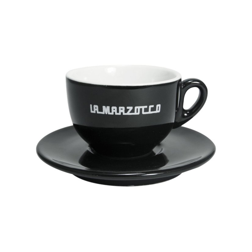 La Marzocco Linea — súprava 6 šálok a podšálok cappuccino, 210 ml, čierne