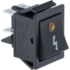 Двуполюсен прекъсвач черен 16a 250v