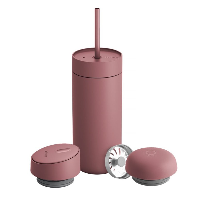 Fellow - Carter Move Mug 3 in 1 - Insulated Mug + 3 Lids Desert Rose 473ml
