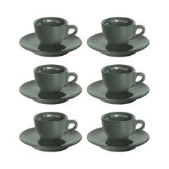 La Marzocco  — sada 6 šálků a podšálků espresso, 65 ml, šedé
