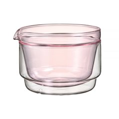 Hario – Dvojstenná miska na matchu 300 ml – Ružová