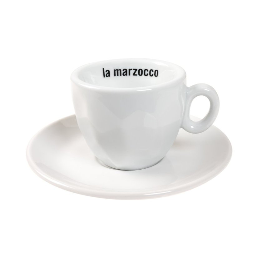 La Marzocco - Lion Sada 6 šálok a tanierikov na espresso 65 ml - Biela