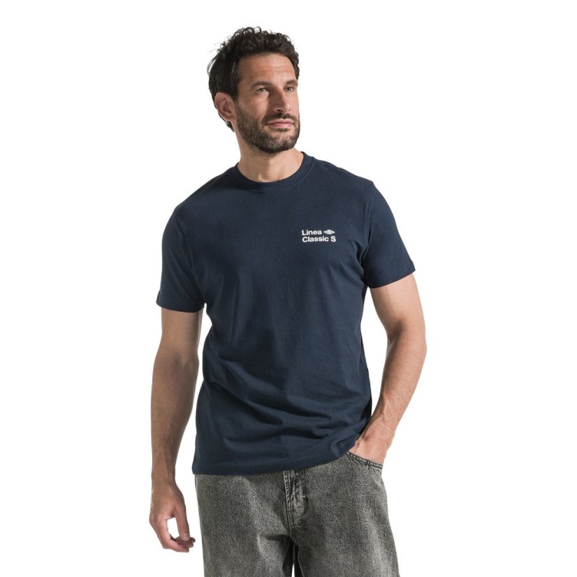 La Marzocco - Klassisches Herren-T-Shirt Größe L – Navy