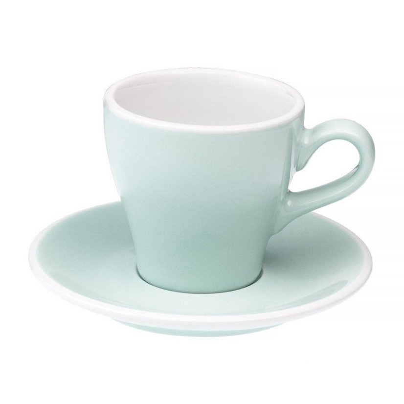 Loveramics Tulip Cappuccino – taza con platillo 180 ml – River Blue