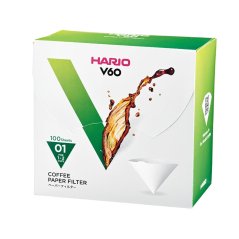 Hario V60-01 – bílé papírové filtry, 100