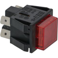 Cimbali červené bipolární tlačítko 16a 250v