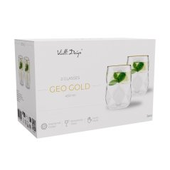 Vialli Design - Geo Gold Gläser 450 ml
