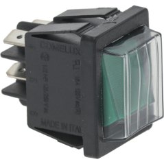 Pavoni bipolárny vypínač zelený 16a 250v
