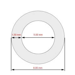 Hose 5x8 mm for Philips coffee machines