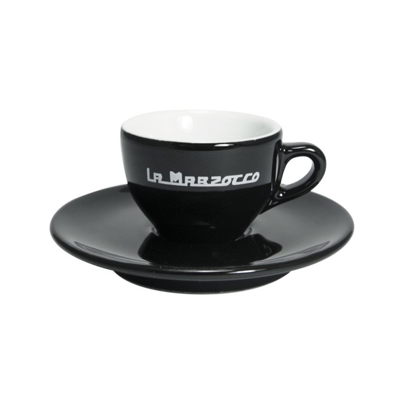 La Marzocco Strada — sada 6 šálků a podšálků espresso, 65 ml, černé
