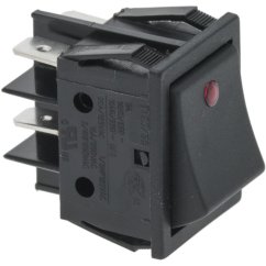Bipolar switch black 16a 250v