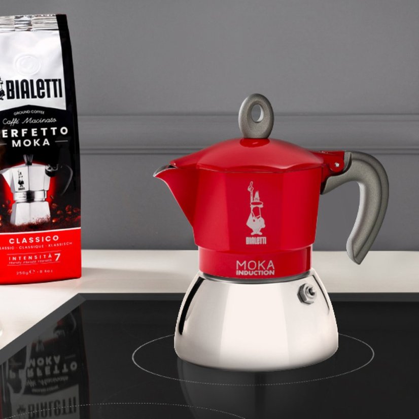 Bialetti New Moka Induction 6 Tassen Rot