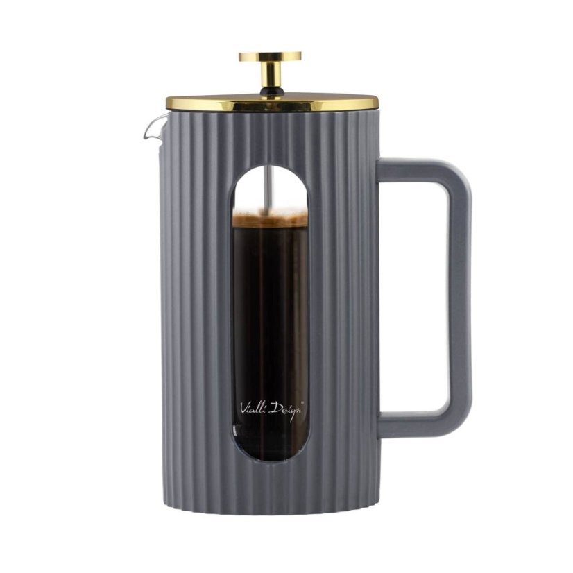 Vialli Design - Livio French Press Grau / Gold 1 l