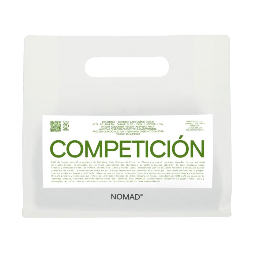 Nomad Coffee - Colombia Chiroso Las Flores Washed na filter 250 g Nomad Coffee - Colombia Chiroso Las Flores Washed na filter 250 g