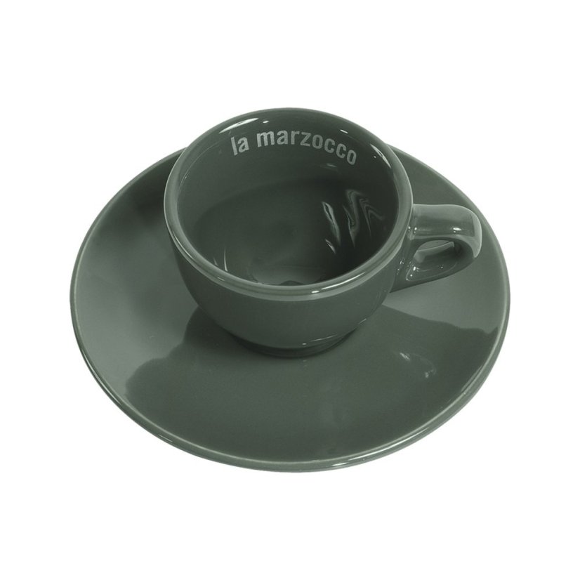 La Marzocco  — sada 6 šálků a podšálků espresso, 65 ml, šedé