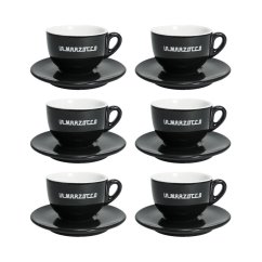 La Marzocco Linea — súprava 6 šálok a podšálok cappuccino, 210 ml, čierne